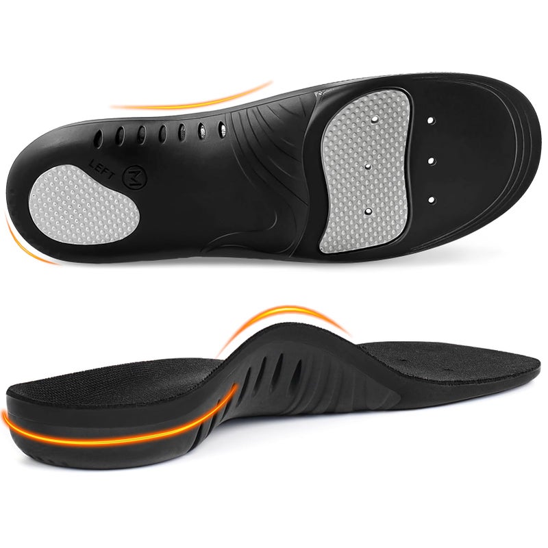 Ailaka Orthotic Cushion Arch Support Shoe Insoles for Men Women Unisex Daily Shock Absorption Gel Sports Inserts for Flat Feet Plantar Fasciitis Heel Pain Relief